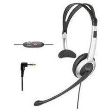 Panasonic KX-TCA430 Foldable Over-the-Head Headset with Noise-Cancelling Microphone, Adjustable, Left/Right Boom, Mute, Volume, 4ft Cord