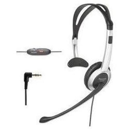Panasonic Panasonic KX-TCA430 Foldable Over-the-Head Headset with Noise-Cancelling Microphone, Adjustable, Left/Right Boom, Mute, Volume, 4ft Cord