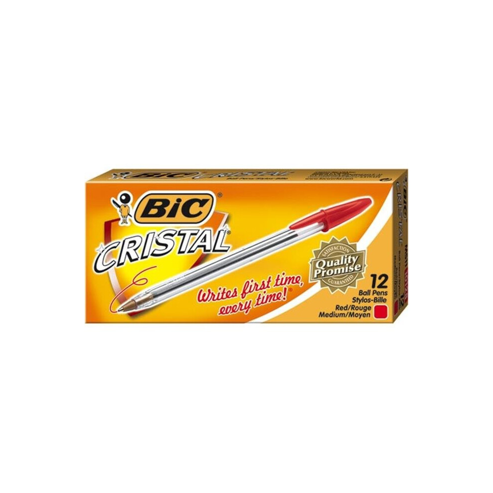 Bic Bicms11rd Cristal Ballpoint Pen Red