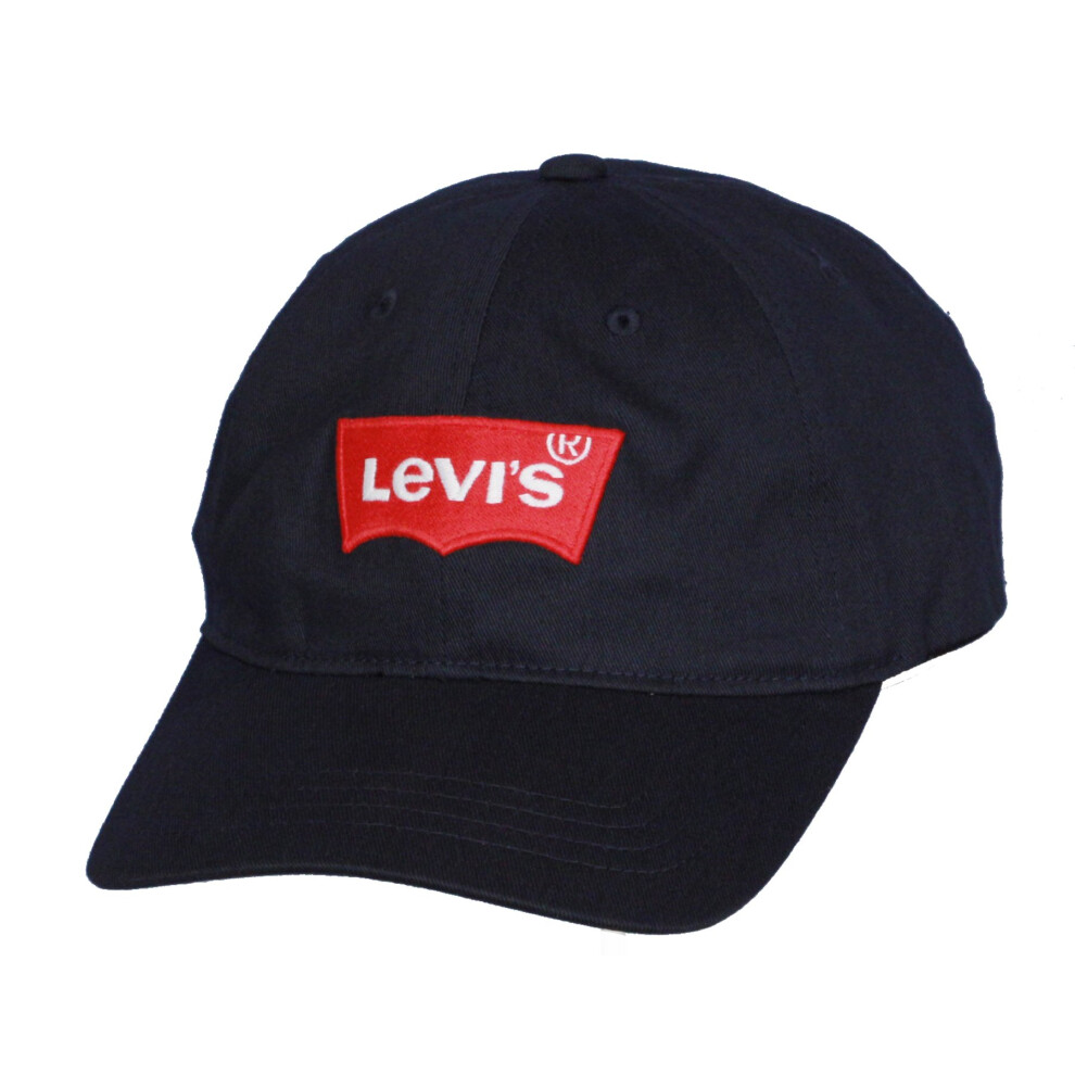 Levi's Classic Twill Curve Flexfit Cap ~ Big Batwing Navy Blue