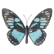 (Cyan) Primus Large Metal Butterfly Garden Wall Art Gift