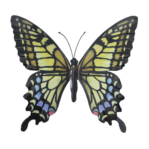 (Yellow, Blue and Black) Primus Large Metal Butterfly Garden Wall Art Gift