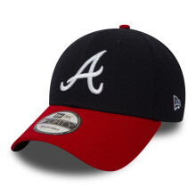 New Era 9Forty Justerbar Kurvekasket - Atlanta Braves, 6-panel, Velcro-lukning med Braves-logo