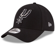 New Era 9Forty Adjustable Curve Cap - San Antonio Spurs Logo, hook and loop Back, 6-Panel
