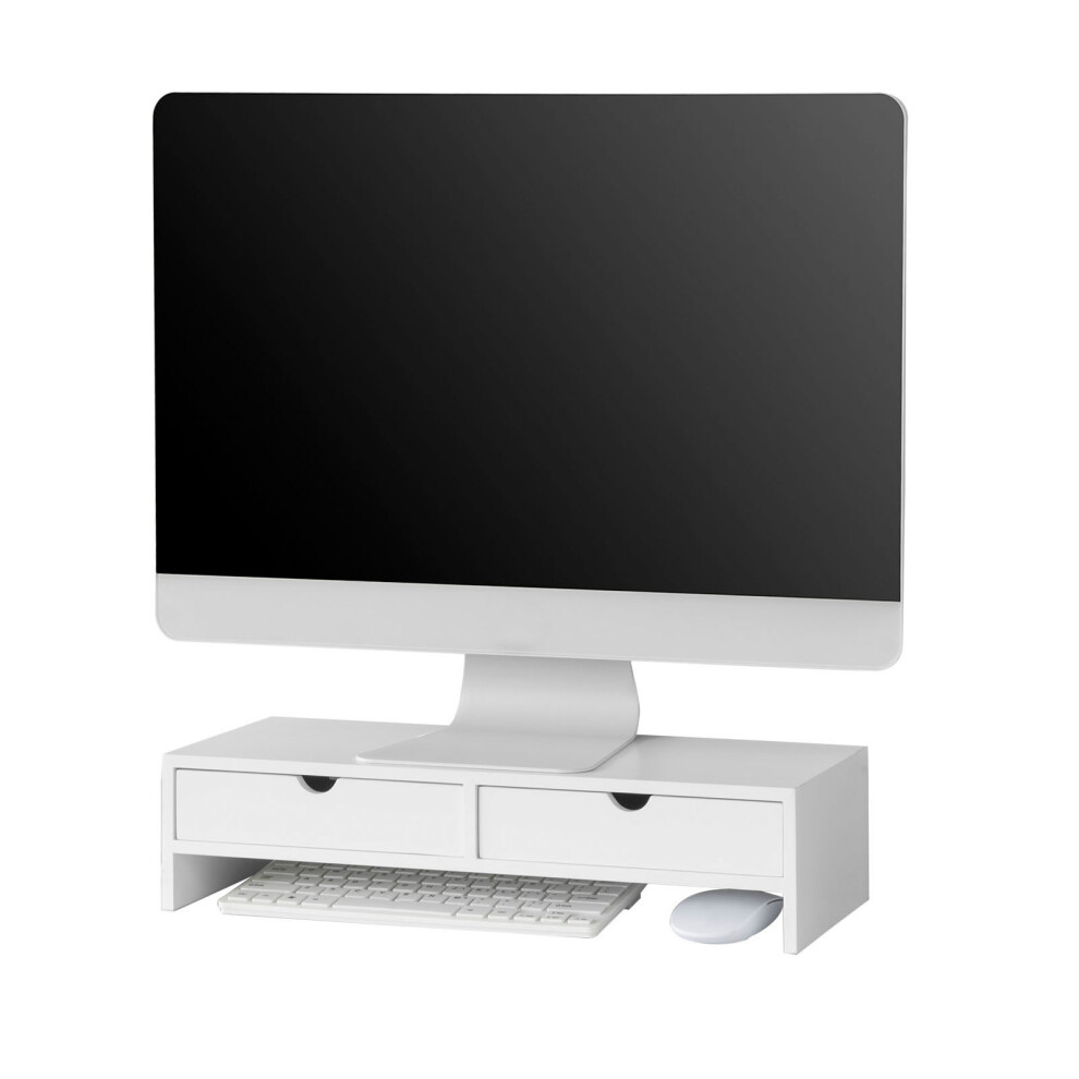 SoBuyÂ® BBF02-W, Computer Screen Monitor Stand Riser Desk Organizer