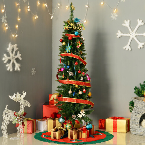 Homcom Homcom Slim 5ft Artificial Christmas Tree | Slim Artificial Christmas Tree
