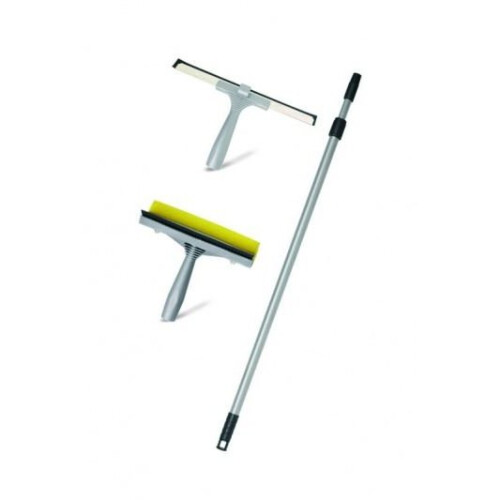Addis Window Cleaning Sponge Wiping Blade Handle 3 In1 Kit