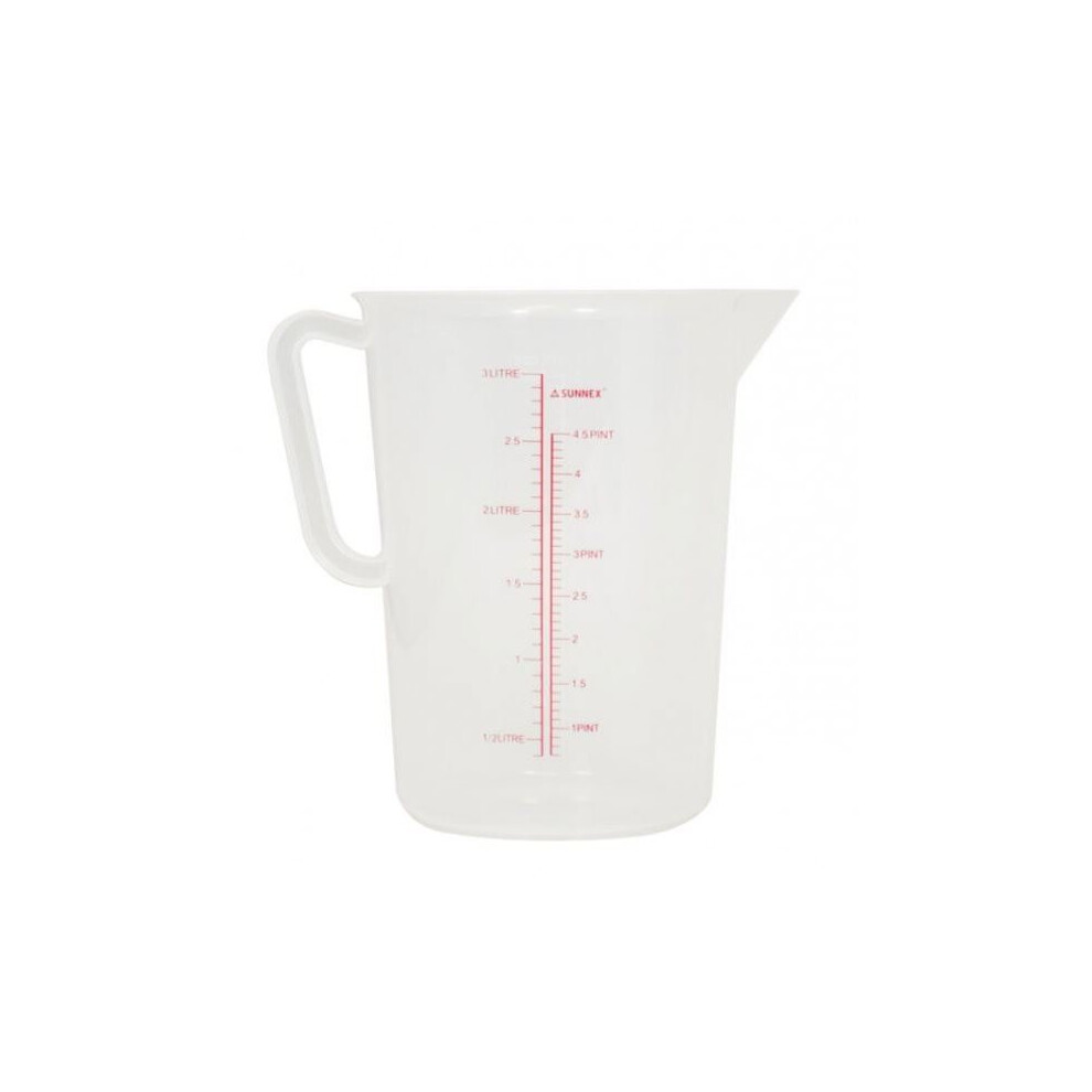 3 Litres Measuring Jug Polypropylene Clear For Gravy Or Stock