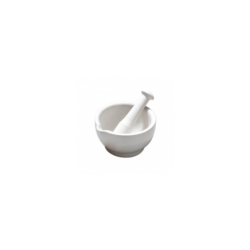 White Mortar and Pestle, Stoneware Mortar and Pestle, Traditional Mortar and Pestle for Herbs and Spices