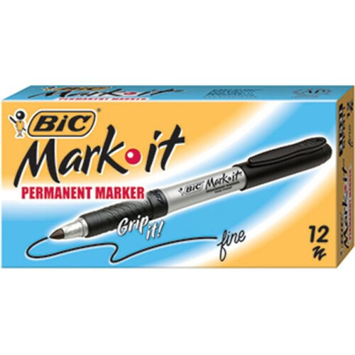 BIC BIC CD/DVD-markør, sort (12 stk.)