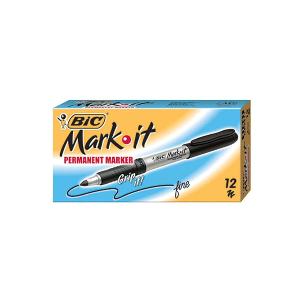 Bic Usa Inc Bicgpm11Bk Bic Mark It Permanent 12- Ct Black