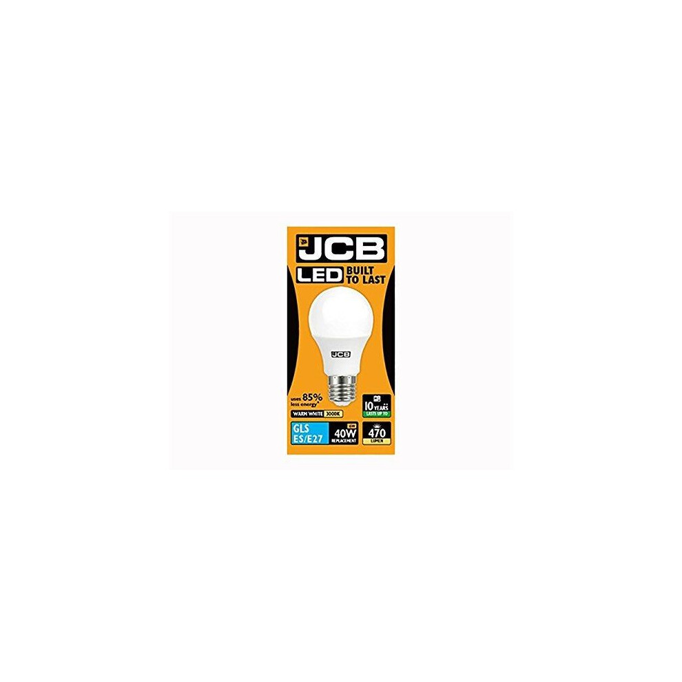 1 X JCB LED GLS Opal (Frosted) Household Light Bulb (6w (40w), E27 - Edison Screw, 3000k (Warm White))