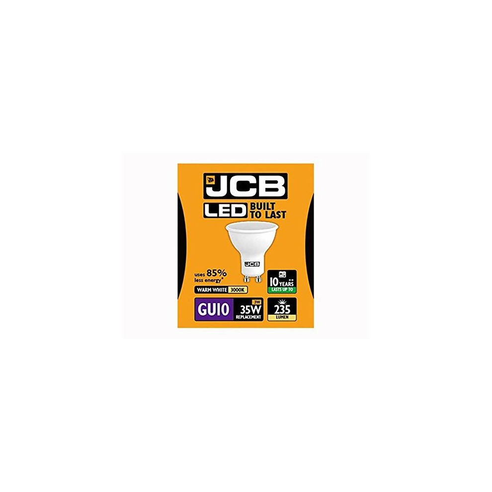 1 X JCB 3w = 35w LED GU10 3000k 3w 35w 100deg Warm WhiteÂ [Energy Class A+]