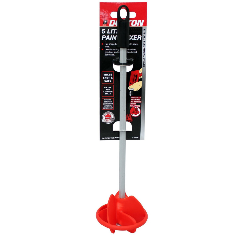 Dekton 5L Hex Shaped Shaft Gallon/Tin/Bucket Paint Mixer Tool 5055441428789
