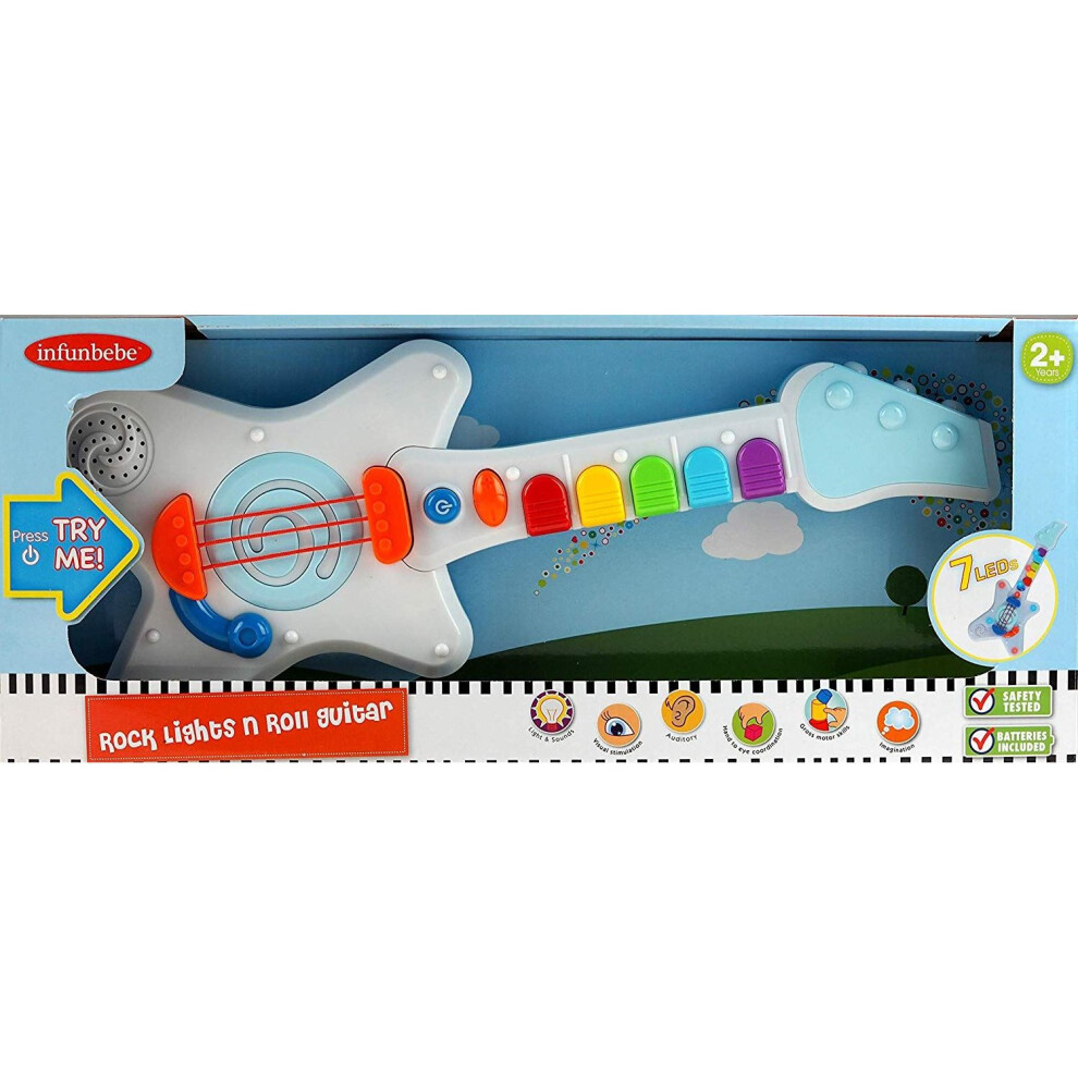 Rock N Roll Light Up & Sounds Guitar Kids Musical Instrument Play Guitar Toy