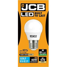 1 X JCB 6w LED E27 Golf Ball Bulbs Edison Screw, 40w Incandescent Bulb Equivalent, 470lm, Warm White 3000k