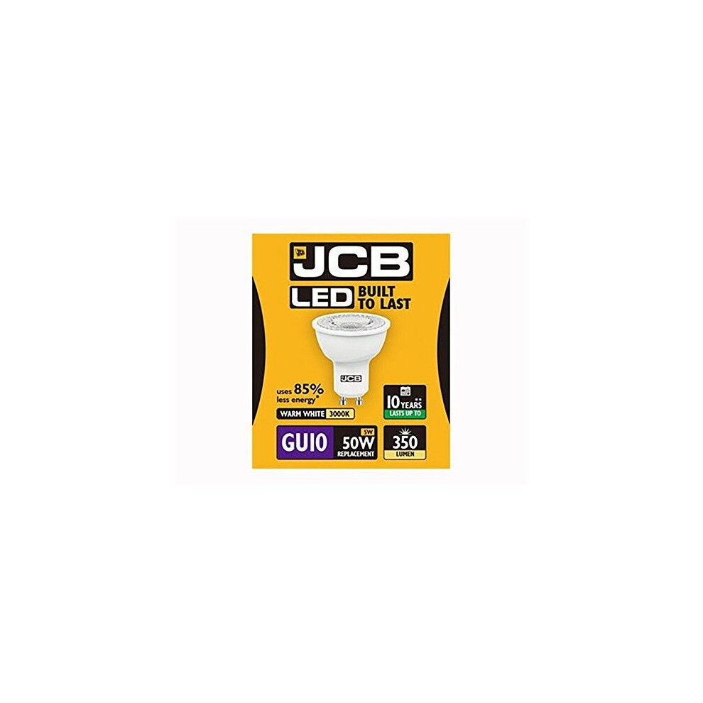 1 X JCB 5w = 50w LED GU10 100deg 3000k Warm White 350lmÂ [Energy Class A+]