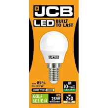 1 X JCB LED 3w = 25w SES/E14 Golf Ball Bulbs Screw Cap 250lm Warm White 3000k Non Dimmable [Energy Class A+]