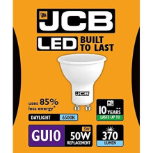 1 X JCB 5w = 50w LED GU10 100deg 6500k Daylight 370lm [Energy Class A+]