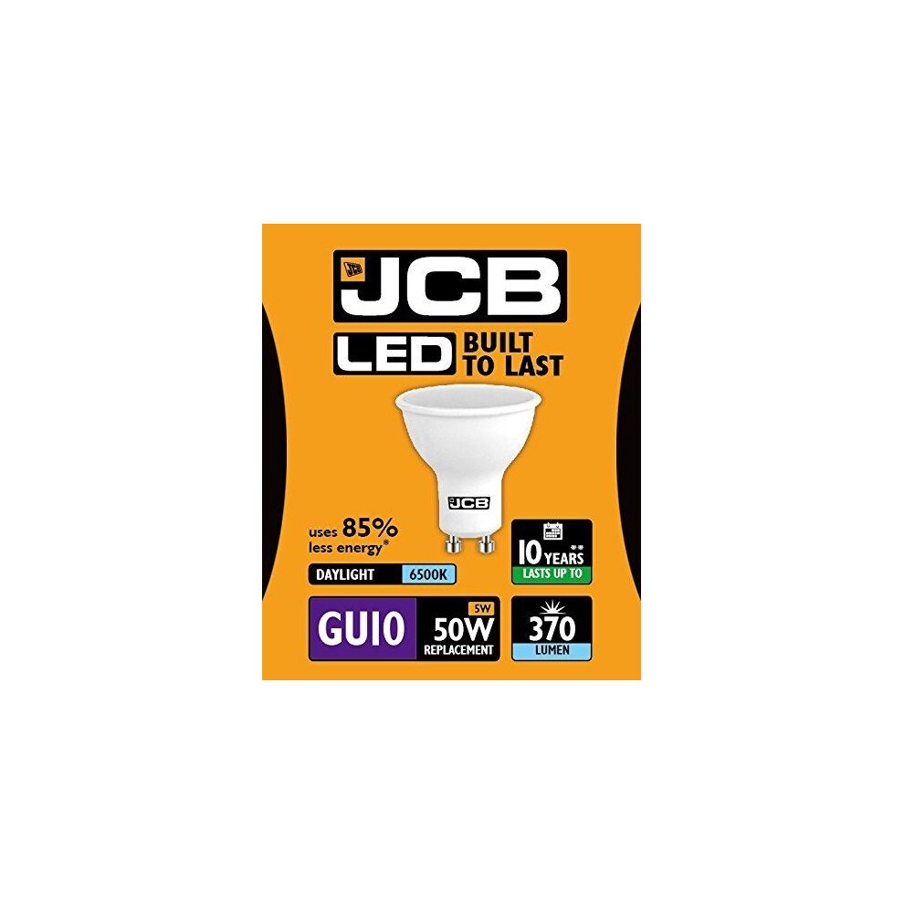 1 X JCB 5w = 50w LED GU10 100deg 6500k Daylight 370lm [Energy Class A+]