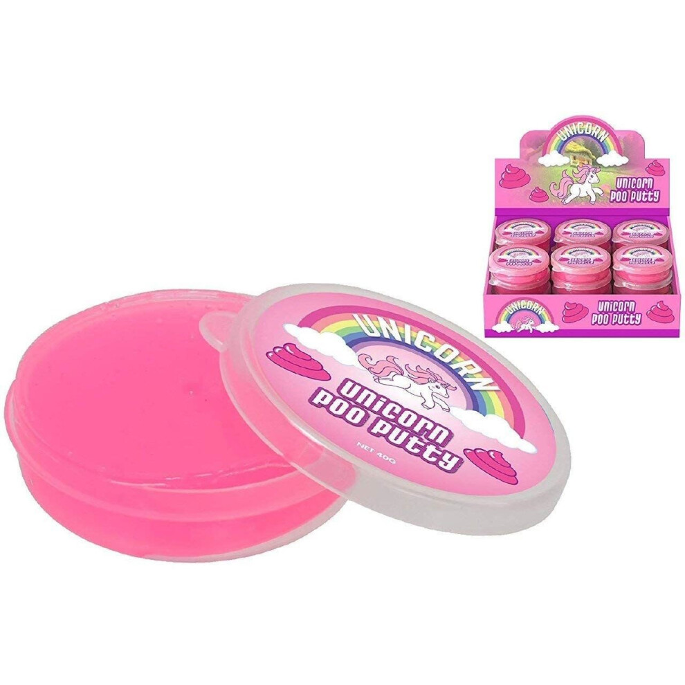 KandyToys Unicorn Poo Pink Putty Slime Toy Games Putty Squishy Tub Kids Party Bag Filler Toy