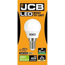 1 X JCB LED 6w = 40w SES/E14 Golf Ball Bulbs Screw Cap 470lm Warm White 3000k Non Dimmable [Energy Class A+]