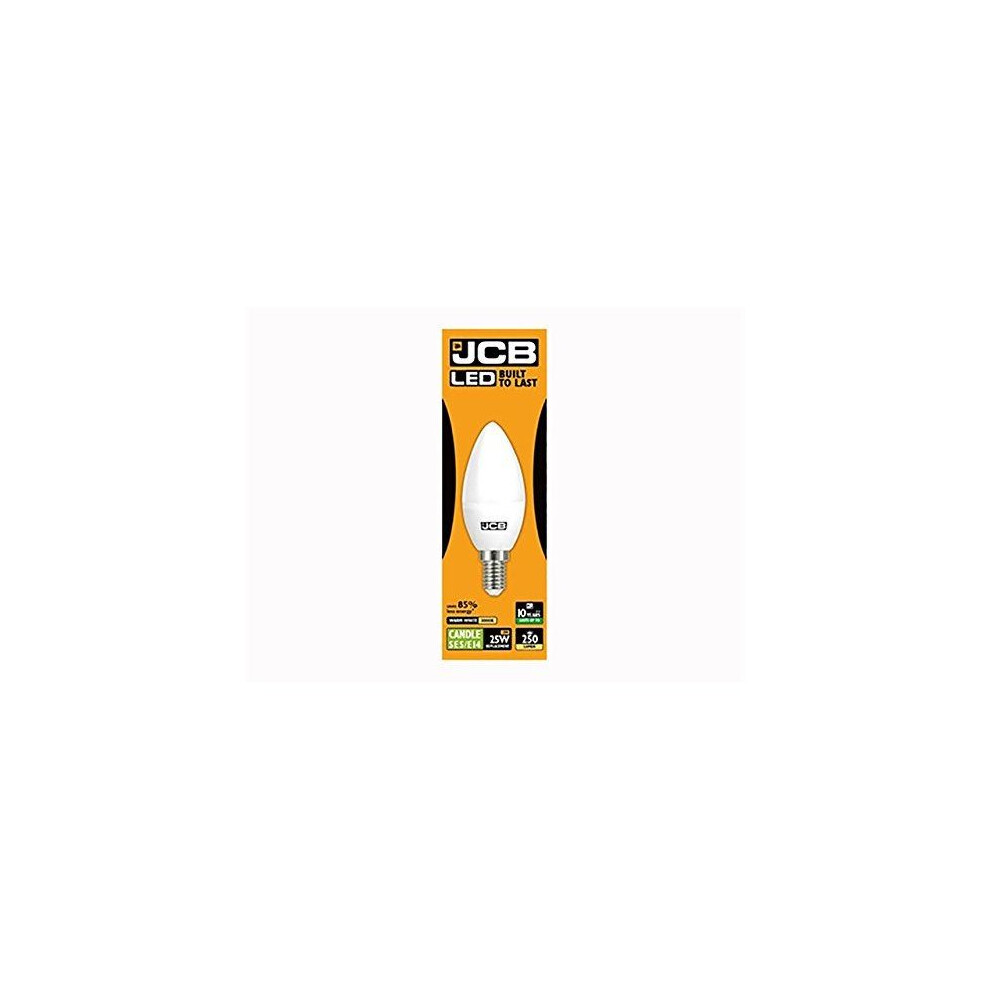 1 X JCB 3w = 25w / 6w = 40w LED Opal Candles - 3000k - Warm White (3w = 25w, Small Edison Screw (SES)) [Energy Class A+]
