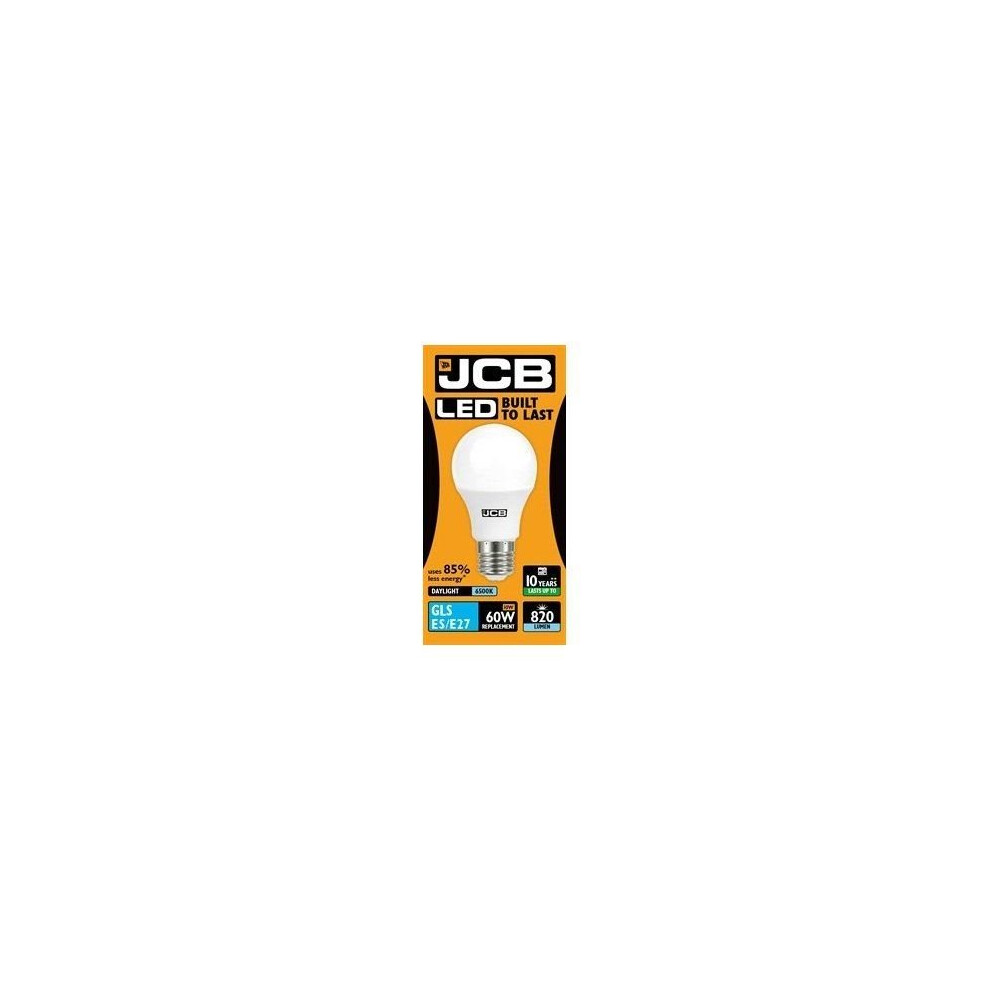 1 X JCB LED 10 Watt Screw Cap GLS Lamp Daylight 6500K 60W Replacement ES E27 LED BulbÂ [Energy Class A+]