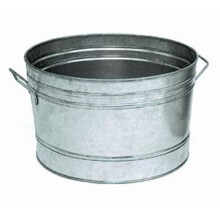 Achla Designs C-50 Cubo redondo de acero galvanizado, estándar