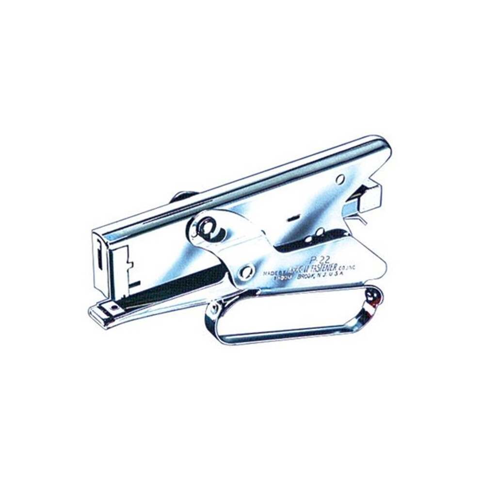 Arrow Fastener 091-P22 00022 Plier-Type Stapler - Chrome Steel, Deep Throat, 1/4-5/16in Staples, Code 79055000228