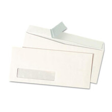 Universelle Peel Seal Streifen Briefumschläge, Adressfenster, #10, quadratische Klappe, Selbstklebend, 4,13 x 9,5, Weiß, 500/Box