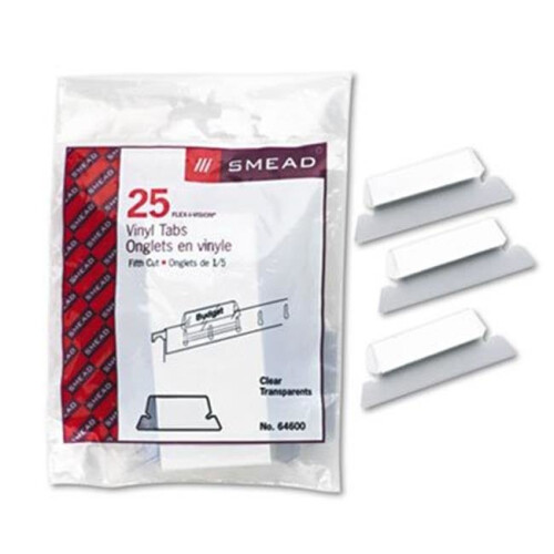 Smead Poly 1/5 Cut Flik, Klar, 25 Per Paket (64600)