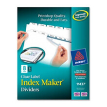 Index Maker Klara Etikettavdelare, 5-Flik, Brev, Vit, Säljs i 1 Set