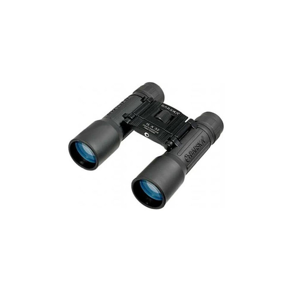 Barska Optics - Binoculars AB10114 16x32 Lucid View- Black Compact- Blue Lens