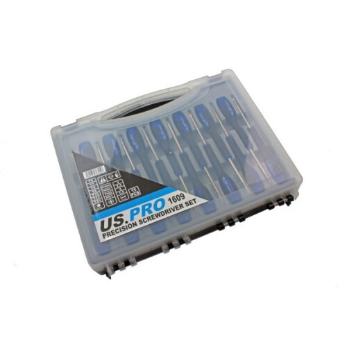 us pro US PRO 15pc Precision Screwdrivers Set Torx Philips & Flat 1609 1