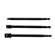 US PRO 3pc 150mm Drill Socket Adapter Set Hex - 1/4" 3/8" 1/2" Drive