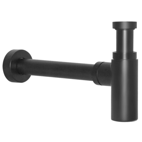 Black Powder Coated Brass Waste Bottle Trap Drain Siphon Basin Sink 5/4"