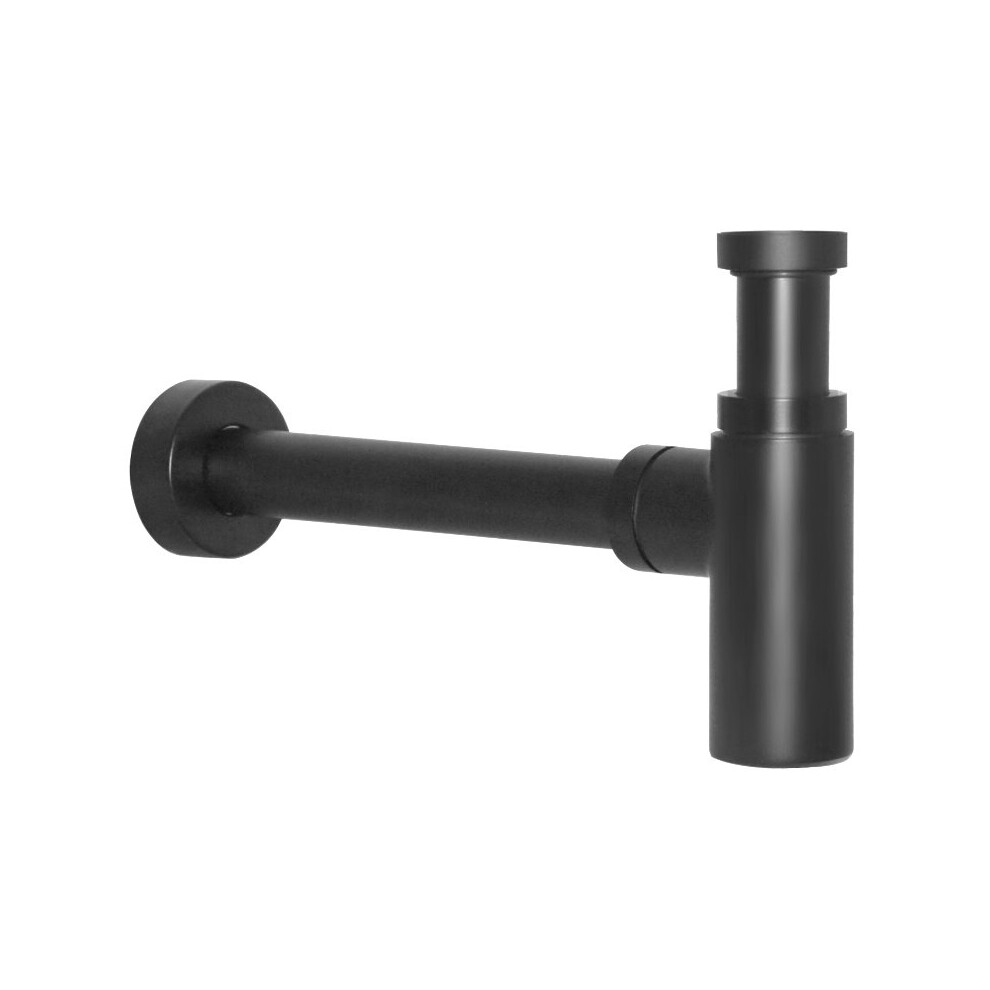 Black Powder Coated Brass Waste Bottle Trap Drain Siphon Basin Sink 5/4" 5907548102508