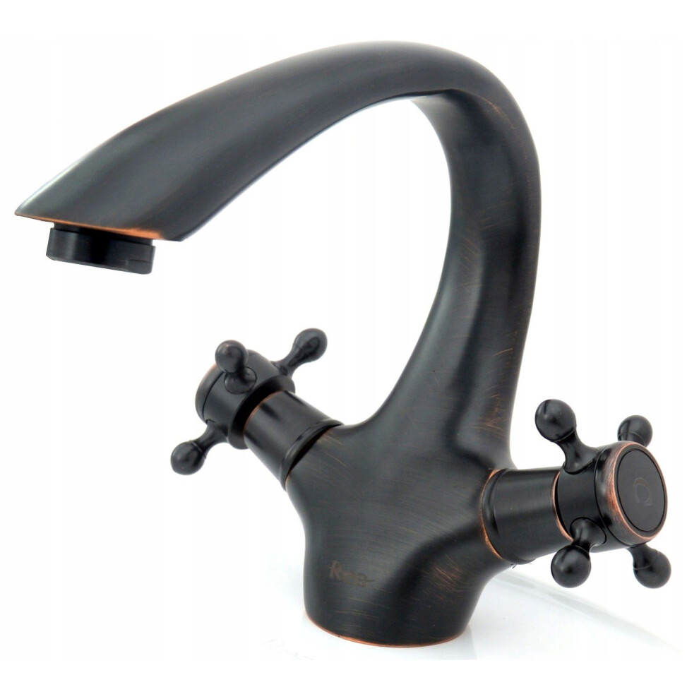 Vintage Standing Basin Tap Mixer Bathroom Faucet Retro Old Black Ancient Heads 5902557331673