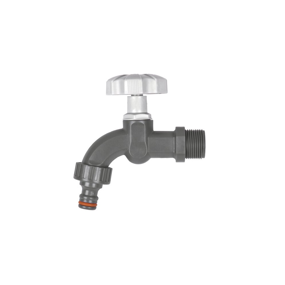 (3/4" x 3/4" BSP) 1/2" / 3/4" BSP Plastic Outdoor Garden Watering Tap Valve With Hose Connector