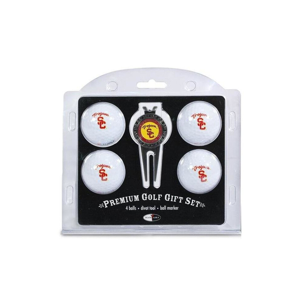 Photos - Golf Team  27206 USC Trojans Pack of 4  Balls and Divet Tool Gift Set