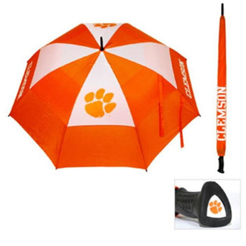 Team Golf 20669 Clemson University 62 in. Double Canopy Umbrella
