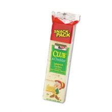Keebler 21163 Sandwich Cracker Club & Cheddar 8-Cracker Snack Pack 12 Packs/Box