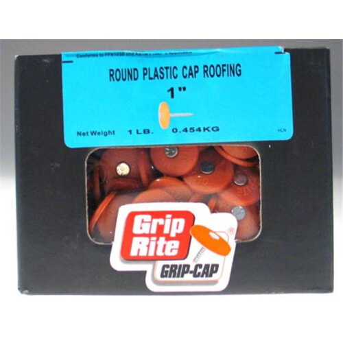 Prime Source 1 Lb 1-.50in. Plastic Cap Roofing Nails  112PRCAP1