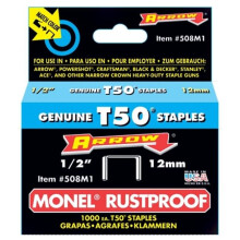 Arrow Fastener Co. .50in. T50 Monel Staples  508M1