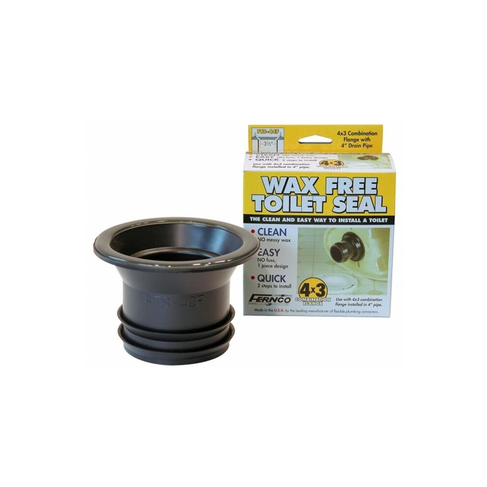 Fernco Inc 3In. X 4 In. Wax Free Toilet Seal Fts-4Cf 018578008670
