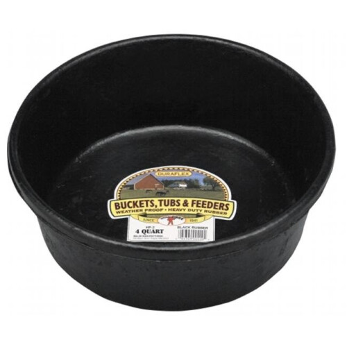 Miller Manufacturing 4 Quart Rubber Feed Pans  HP-2