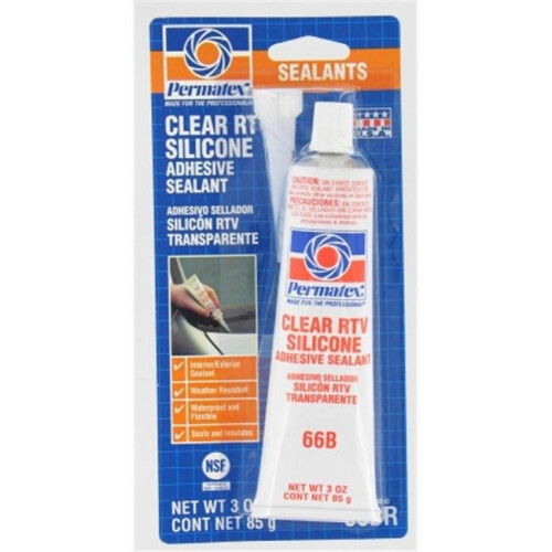 Permatex Permatex Clear Silicone Adhesive Sealant  80050
