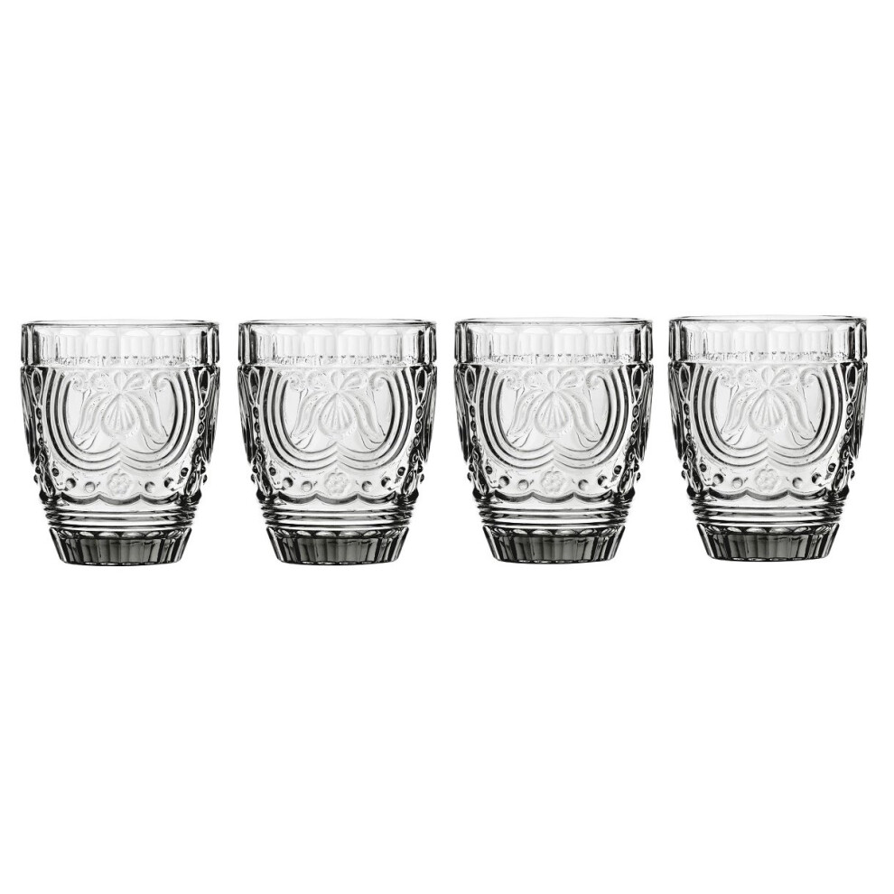 Premier Housewares Set Of 4 Imperial Smoked Glass Tumbler