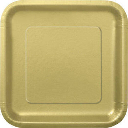 14 Gold Square 9" Plates